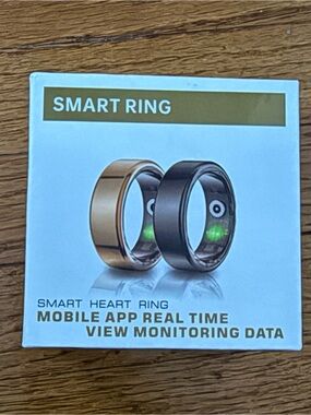Smart Ring Health & Activity Tracker - Black and Gold